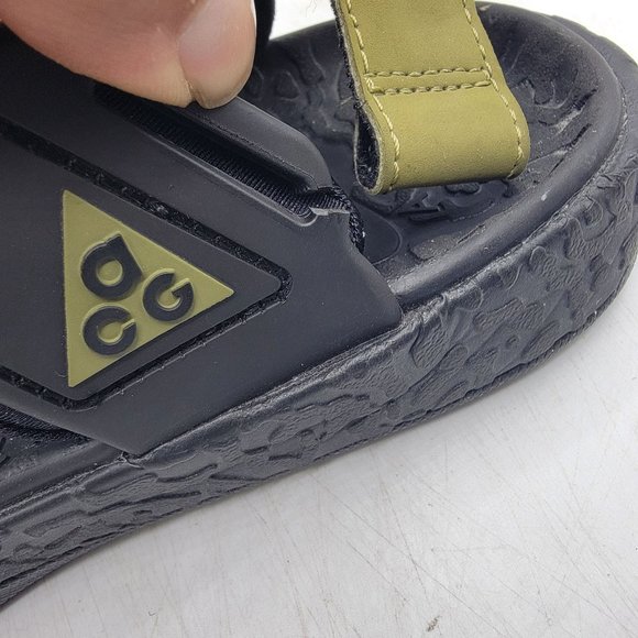 Nike ACG Air Deschutz Mens 11 Pilgrim Black Green Sandals Outdoor DO8951-300 - Picture 12 of 14